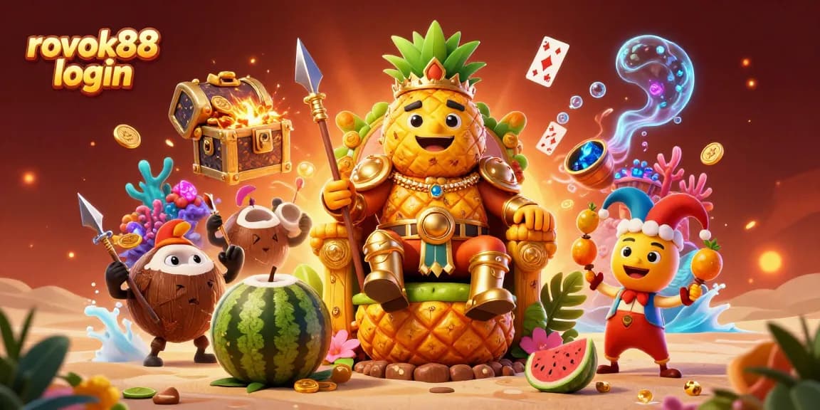 Experience the exciting world of gambling with rokok88 login, featuring animated characters and ocean-themed casino elements.