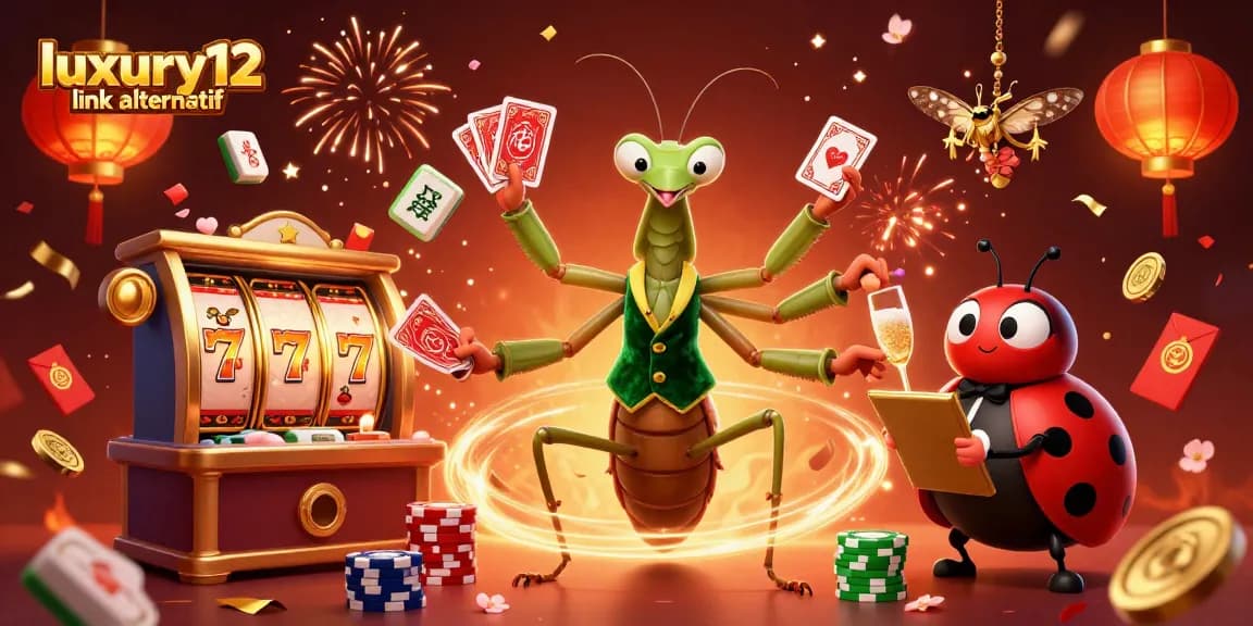 Win big at luxury12 link alternatif with an exciting casino scene featuring vibrant characters and dynamic elements.