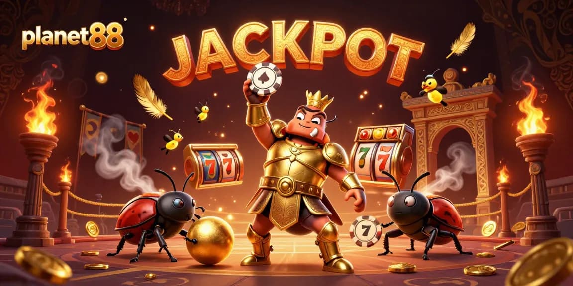 Engage with planet88 for massive jackpots in thrilling slot games illustrated with vibrant 3D characters.