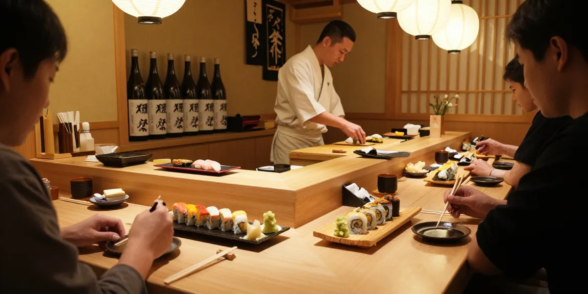 rokok88 sushi dining experience with vibrant rolls and warm ambiance