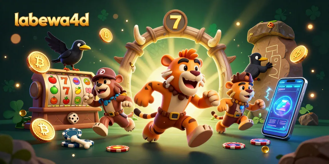 Pemain labewa4d menikmati keseruan permainan mesin slot dengan simbol keberuntungan dan koin digital.