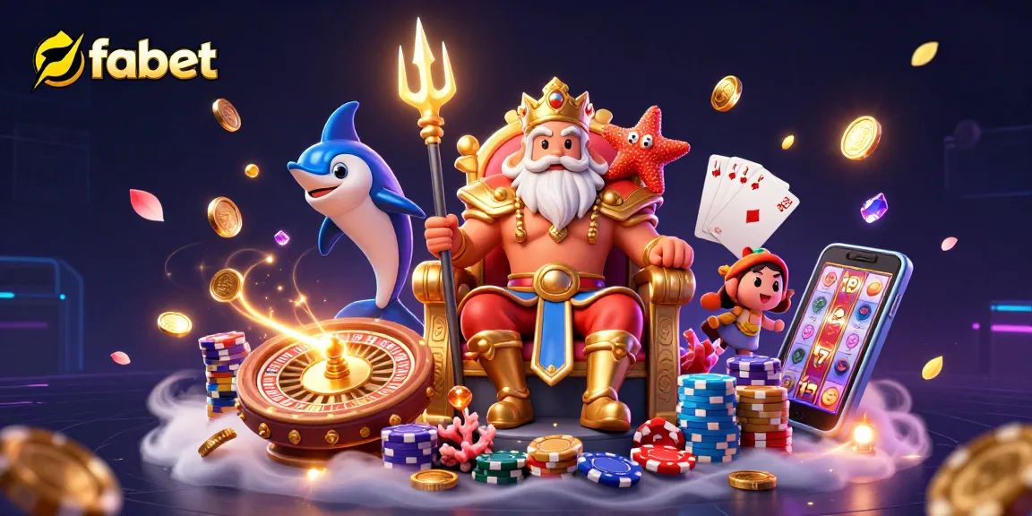 Engage in thrilling gaming adventures at fabet, featuring vibrant casino elements and dynamic scenes.