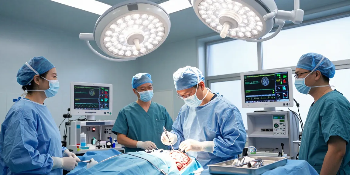 Beyin ameliyatı in a sterile hospital environment with a neurosurgeon performing surgery.