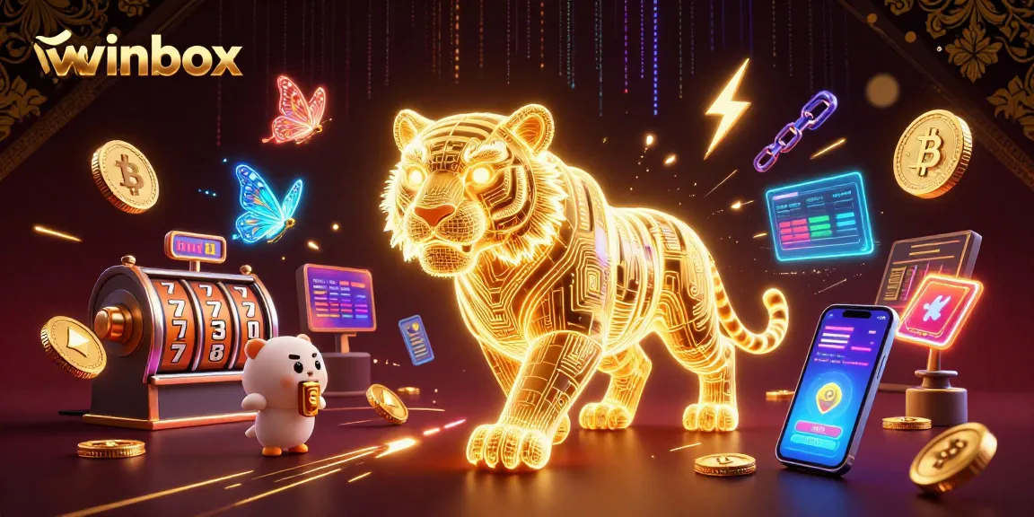 Experience thrilling gaming at winbox with a vibrant scene of digital casino excitement.