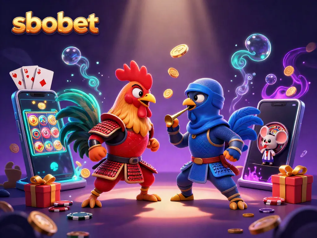 Experience sbobet with thrilling sports betting action featuring roosters in a dynamic showdown.