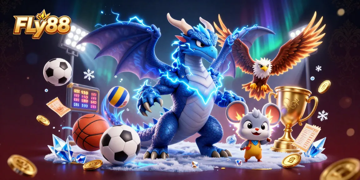 FLy88 enhances sports betting with dynamic action and stunning 3D illustration elements to engage users.