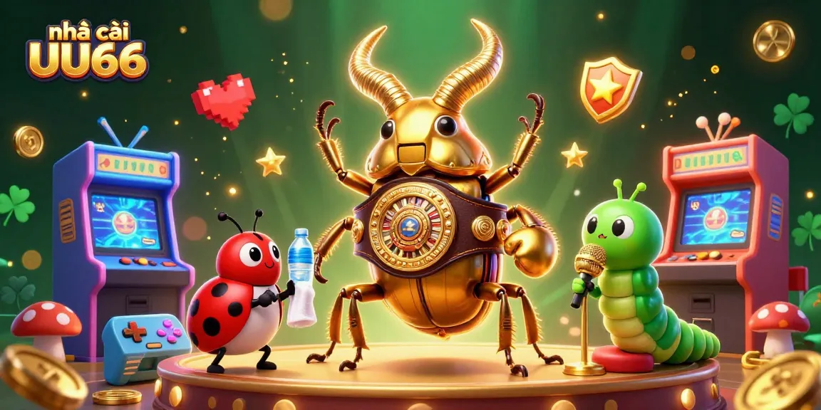 Engage with the thrilling games at nhà cái UU666, featuring vibrant cartoon characters in an exciting casino scene.