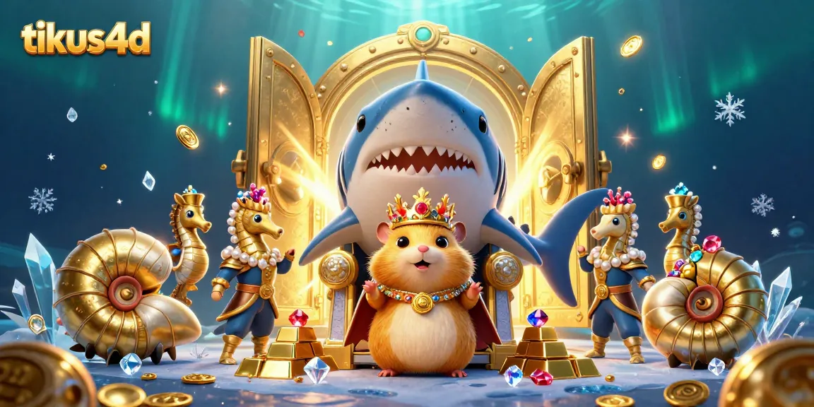 Engage in thrilling gameplay at tikus4d with a golden hamster king and royal underwater elements in a vibrant 3D scene.