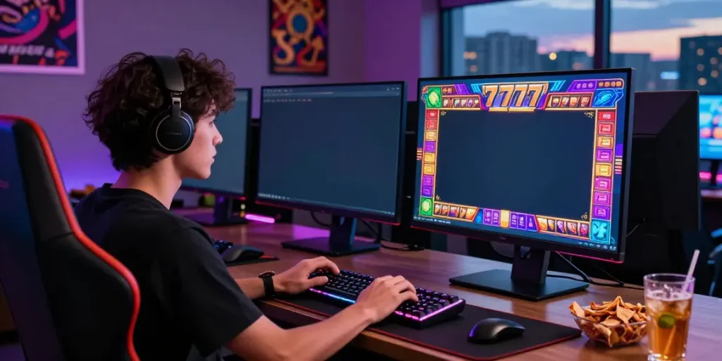 Pengalaman bermain game slot777 online di ruang permainan yang dinamis dan modern.