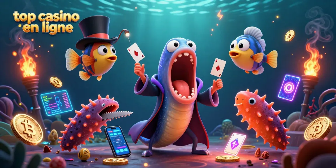 Top casino en ligne : le poisson-lanterne et le serpentin magicien dans une scène de jeu dynamique.