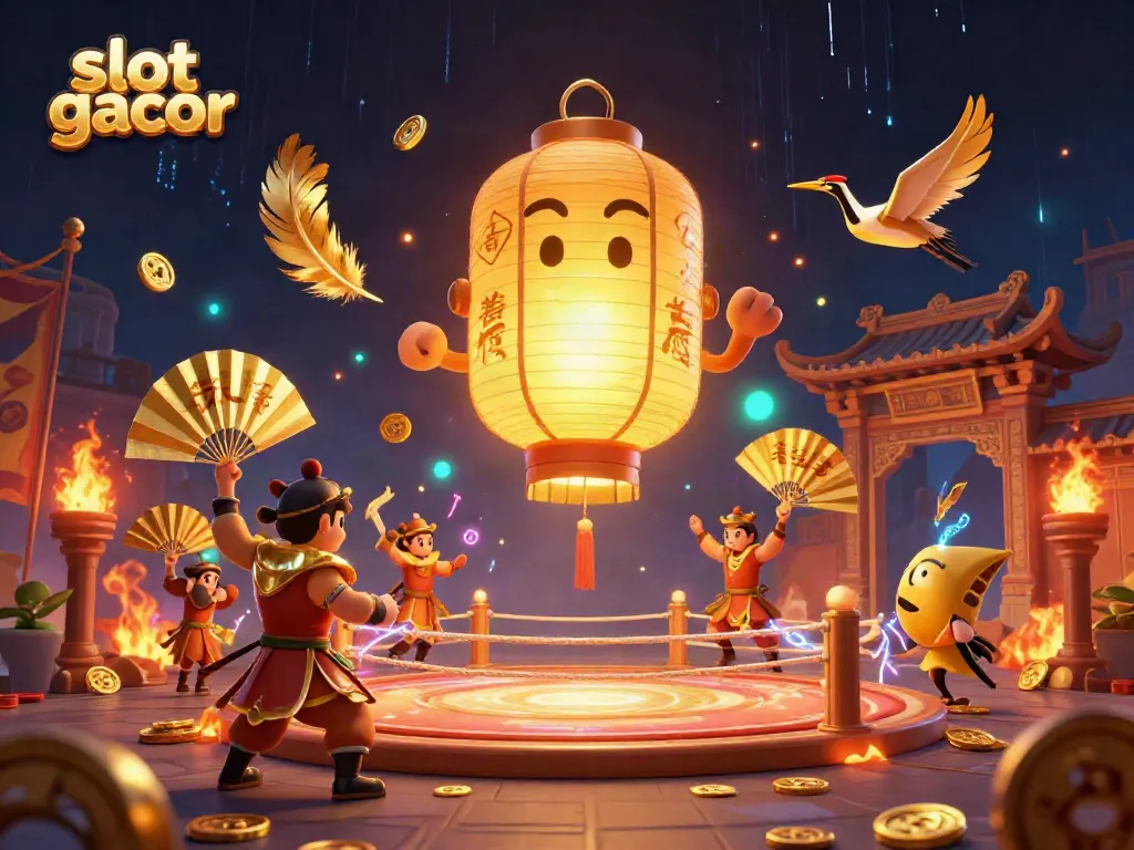 Experience thrilling gameplay with slot gacor amidst vibrant casino elements and mystical characters.