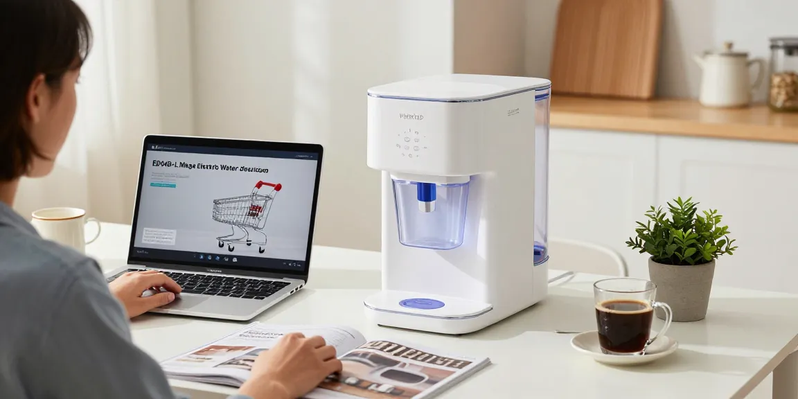 Waterdrop ED04B-L Mega Electric Water Filter Dispenser showcased in online shopping, perfect for product reviews and buyer's guide.