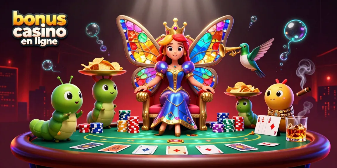 Profitez des bonus casino en ligne avec cette illustration captivante de personnages ludiques.